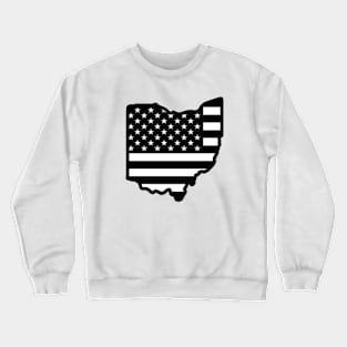 Black and White Ohio Flag Crewneck Sweatshirt